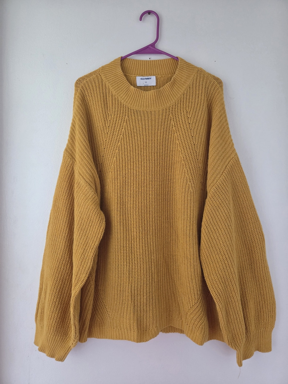 Old Navy Golden Yellow Ribbed Knit Sweater